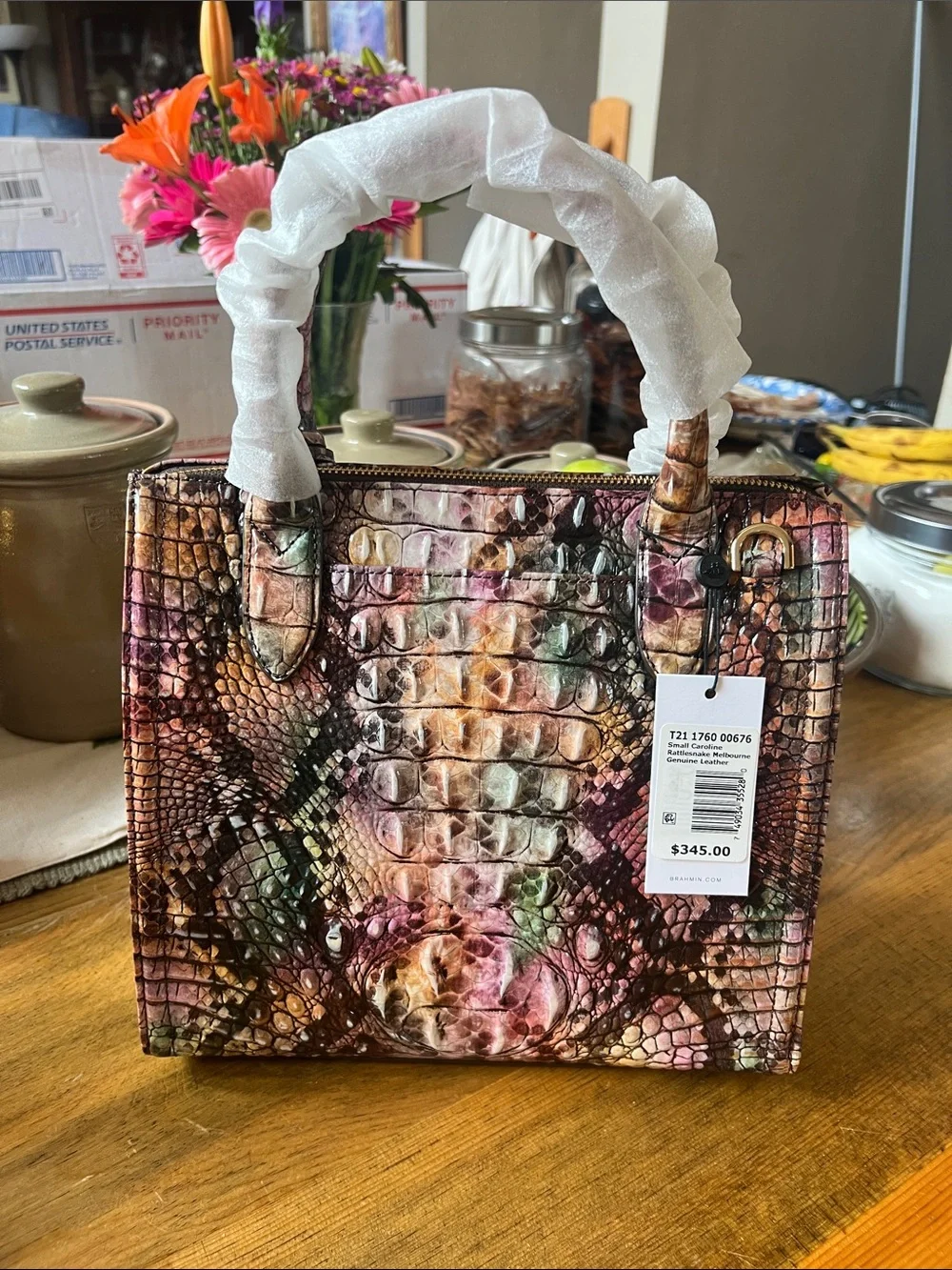 Brahmin Caroline Small Rattlesnake Melbourne nwt